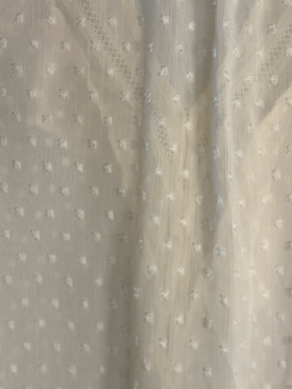 ZARA Ivory Dot Ruffle Button-Front Blouse - Picture 10 of 10